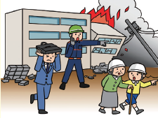 เมื่อแผ่นดินไหวหยุดลง… ดูสถานการณ์รอบข้างก่อนจะขยับตัวอย่างใจเย็น ▶ ไม่ว่าจะอยู่โรงแรม ซื้อของที่ห้าง ซุปเปอร์มาร์เก็ต อยู่ในโรงละครหรืออยู่ในหอประชุม ให้ปฏิบัติตามคำสั่งของเจ้าหน้าที่หรือเสียงประกาศตามสายภายในอาคาร (อาจมีการเคลื่อนย้ายคนให้ไปในที่ปลอดภัย) ▶ รับข้อมูลที่ถูกต้องจากเว็บไซต์แล้วนำมาปฏิบัติ